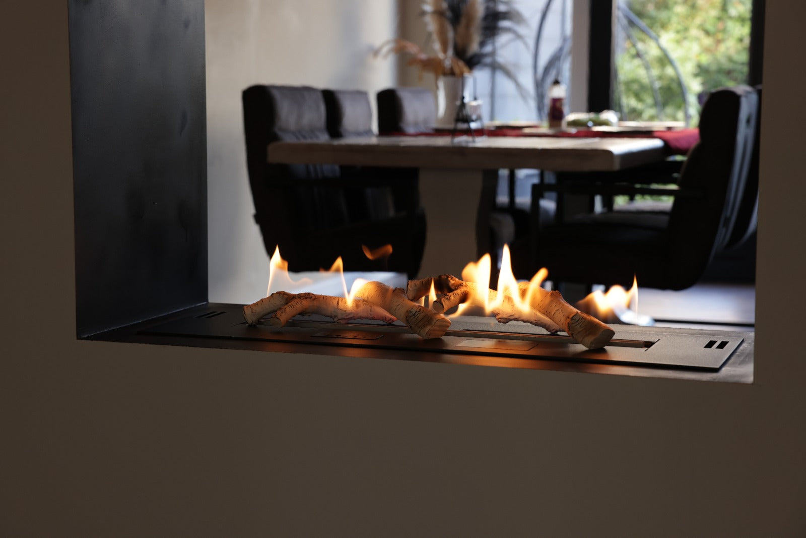 Bioethanol Einbaukamin Naturstein Wohnzimmer Luxus - Amersfoort - Niederlande, Referenz 2