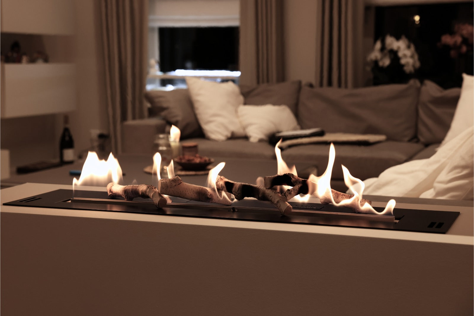 Bioethanol Einbaubrenner Lowboard Wohnzimmer Minimalistisch - Amsterdam - Niederlande, Referenz 1