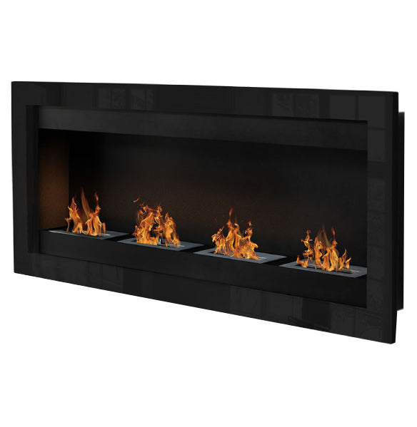 Bioethanol Wandkamin / Einbaukamin - Sevenfire XL-4 Schwarz