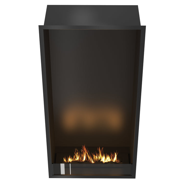 Bioethanol Einbau Kamin Einbaukamin Ofen SELECTED Vertikal 70x140x35cm Frontal mit Glas von Wild Flame