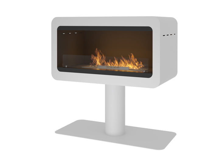 Freistehender Bioethanol Standkamin - INECCO Weiss
