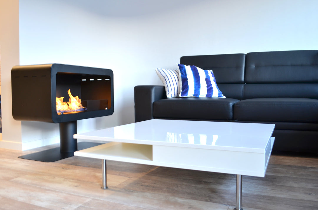 Freistehender Bioethanol Standkamin - INECCO Weiss