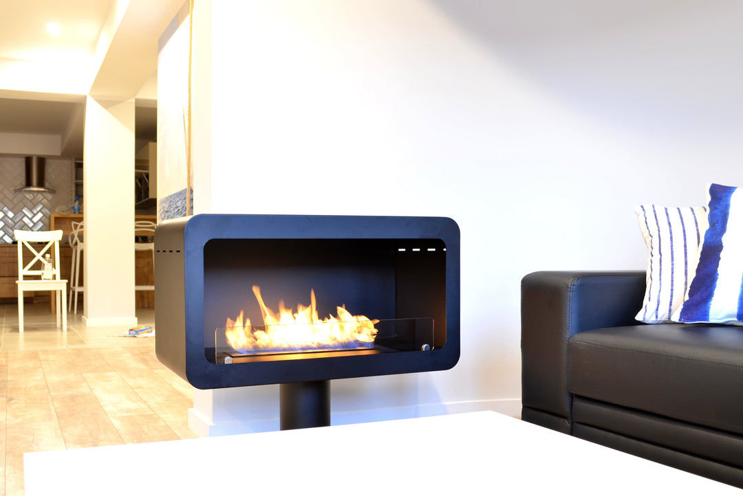 Freistehender Bioethanol Standkamin - INECCO Weiss