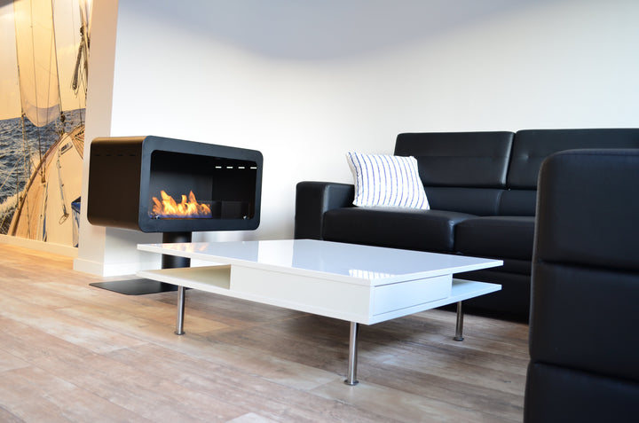 Freistehender Bioethanol Standkamin - INECCO Weiss