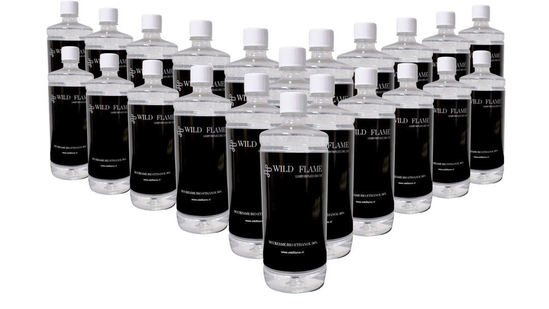 24x 1 Liter Flaschen Bioethanol Brennstoff 96% von Wild Flame