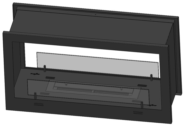 3D Modell von Bioethanol Tunnelkamin 2SIDE 900 von InFire Abmessungen