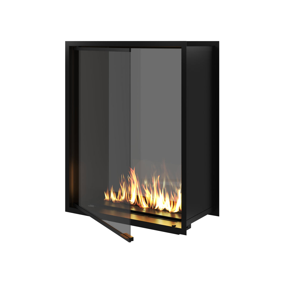 Bioethanol Einbau Tunnelkamin Vollglas Vertikal FAME 100x100 Produktansicht