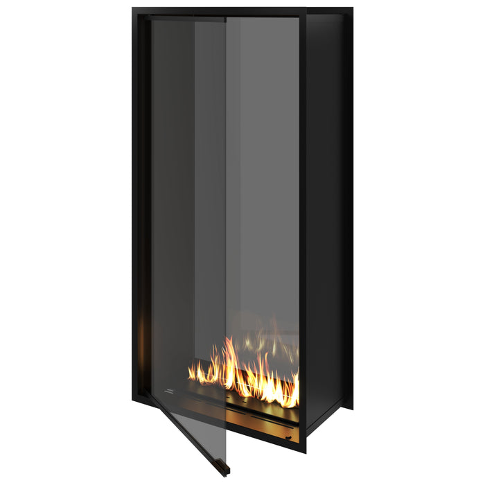 Bioethanol Einbau Tunnelkamin Vollglas Vertikal FAME 100x180 Produktansicht