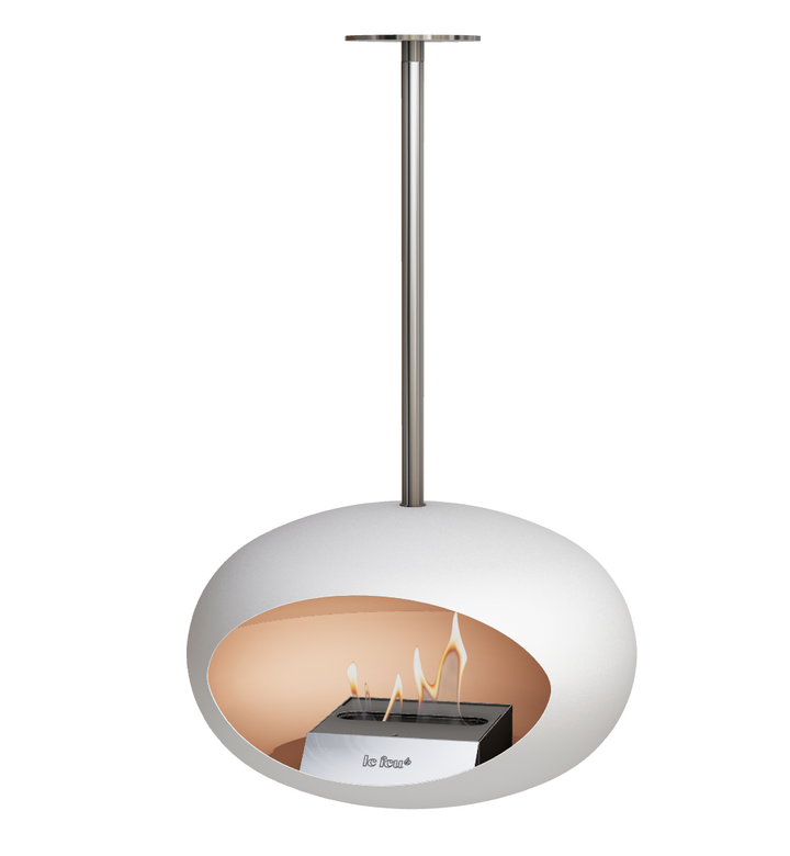 Bioethanol Deckenkamin - Le Feu DOME SKY WEISS/EDELSTAHL