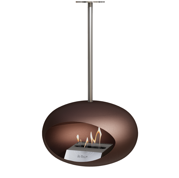 Bioethanol Deckenkamin - Le Feu DOME SKY MOKKA/EDELSTAHL