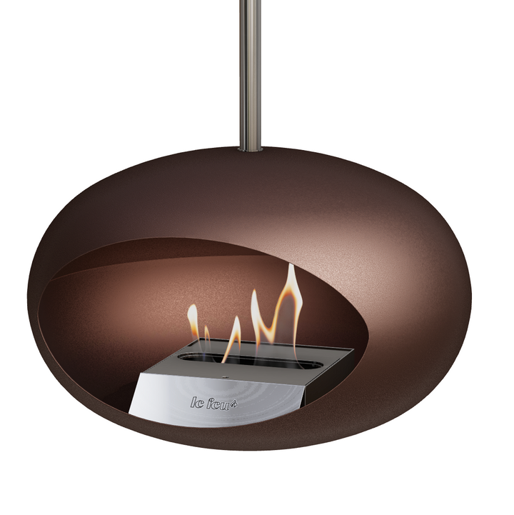 Bioethanol Deckenkamin - Le Feu DOME SKY MOKKA/EDELSTAHL