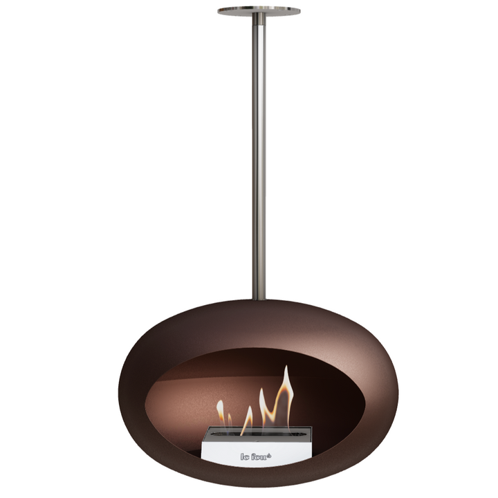 Bioethanol Deckenkamin - Le Feu DOME SKY MOKKA/EDELSTAHL
