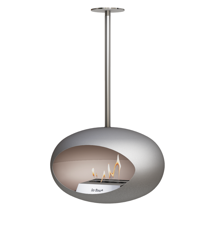 Bioethanol Deckenkamin - Le Feu DOME SKY NICKEL/EDELSTAHL
