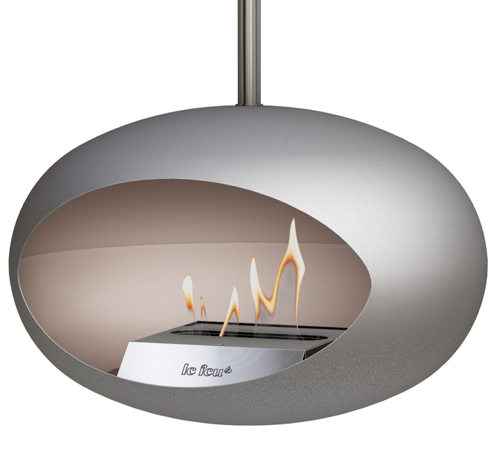 Bioethanol Deckenkamin - Le Feu DOME SKY NICKEL/EDELSTAHL