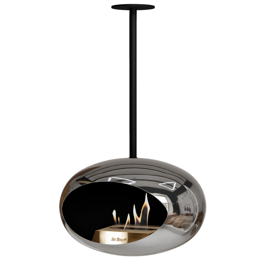 Bioethanol Deckenkamin - Le Feu DOME SKY SW/CHROME SILBER/GOLD