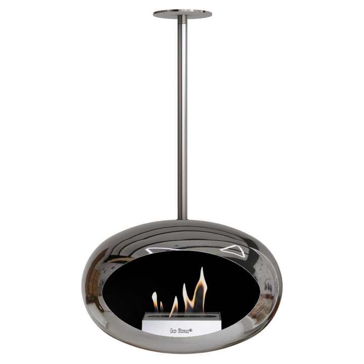 Bioethanol Deckenkamin - Le Feu DOME SKY CHROME SILBER/RVS