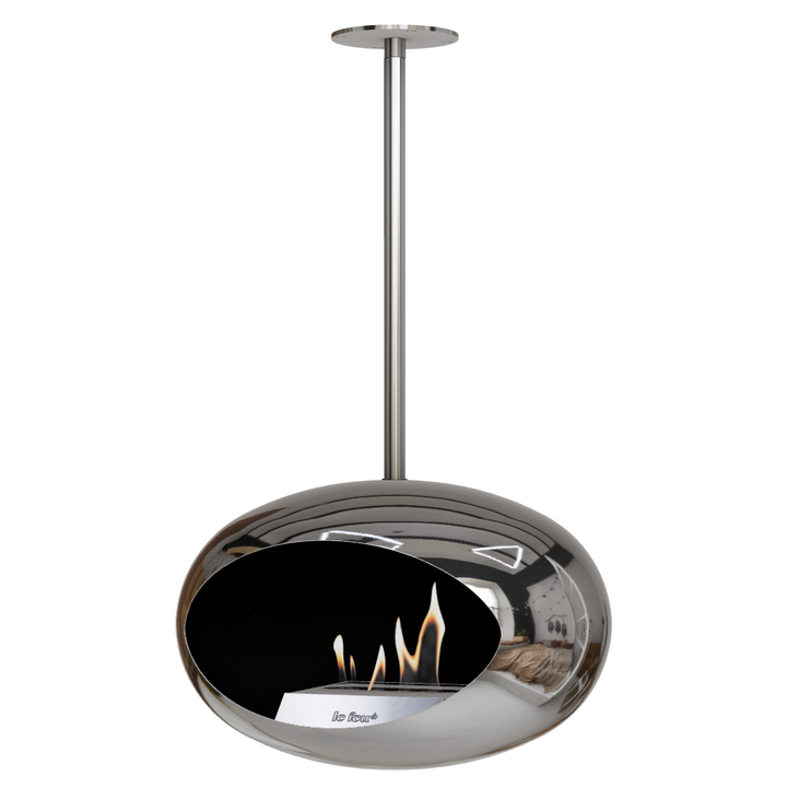 Bioethanol Deckenkamin - Le Feu DOME SKY CHROME SILBER/RVS