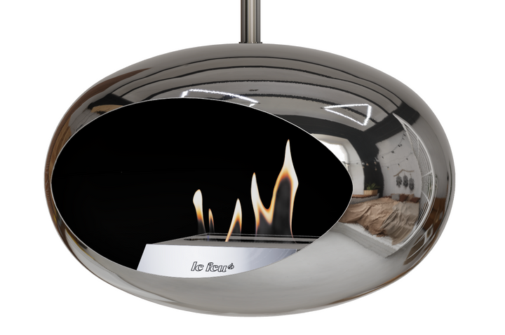 Bioethanol Deckenkamin - Le Feu DOME SKY CHROME SILBER/RVS