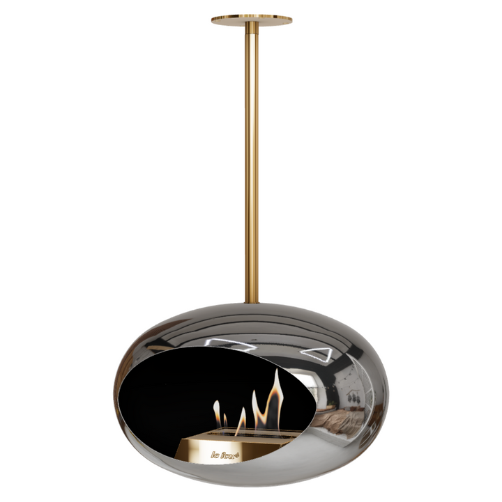 Bioethanol Deckenkamin - Le Feu DOME SKY CHROME SILBER/GOLD