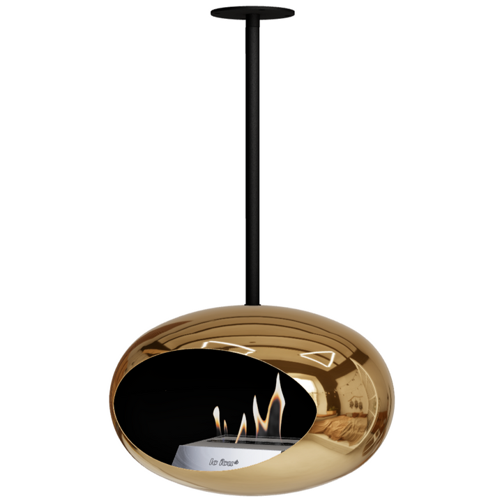 Bioethanol Deckenkamin - Le Feu DOME SKY SW/CHROME GOLD/RVS