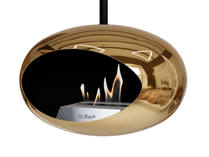 Bioethanol Deckenkamin - Le Feu DOME SKY SW/CHROME GOLD/RVS