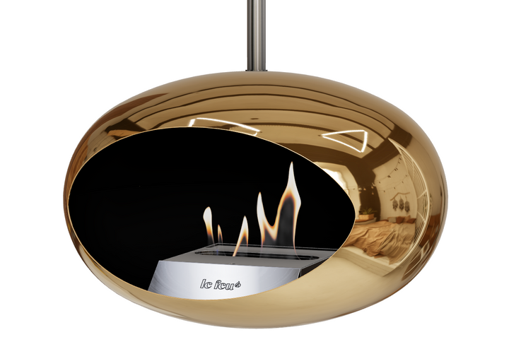 Bioethanol Deckenkamin - Le Feu DOME SKY CHROME GOLD/RVS