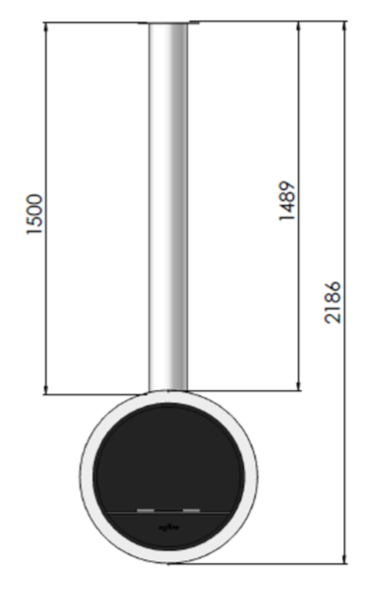 Bioethanol Deckenkamin Hängekamin - INCYCLE Weiss