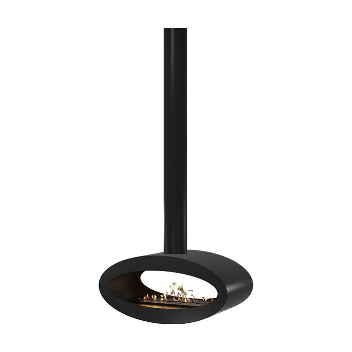 Bioethanol Deckenkamin Haengekamin Decke Kamin Ethanol Deckenmontage TUBE 2Side Schwarz 80cm Wild Flame