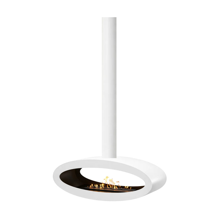 Bioethanol Deckenkamin Haengekamin Decke Kamin Ethanol Deckenmontage TUBE 2Side Weiss 100cm Wild Flame
