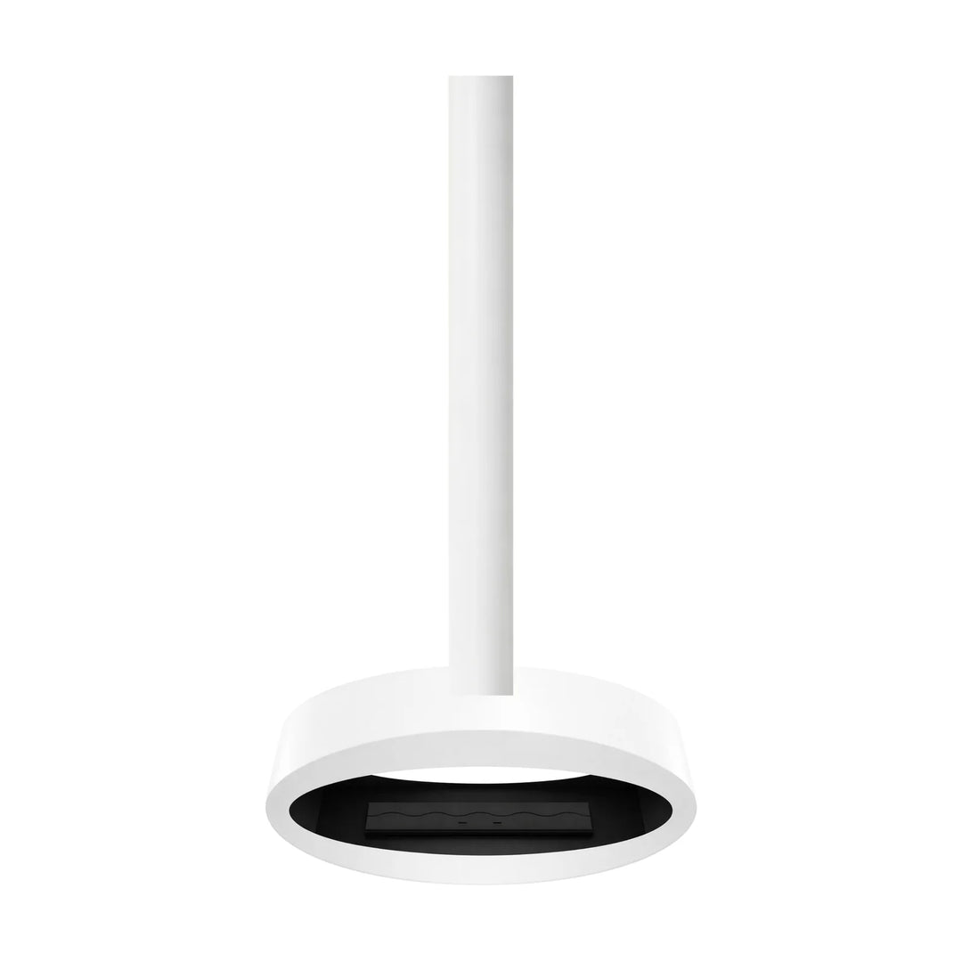 Bioethanol Deckenkamin Haengekamin Decke Kamin Ethanol Deckenmontage TUBE 2Side Weiss 100cm Wild Flame Frontal
