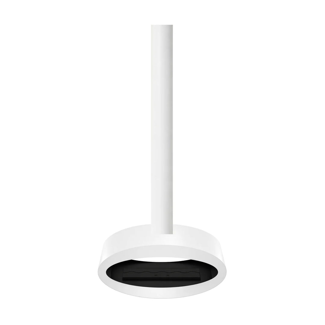 Bioethanol Deckenkamin Haengekamin Decke Kamin Ethanol Deckenmontage TUBE 2Side Weiss 80cm Wild Flame Frontal