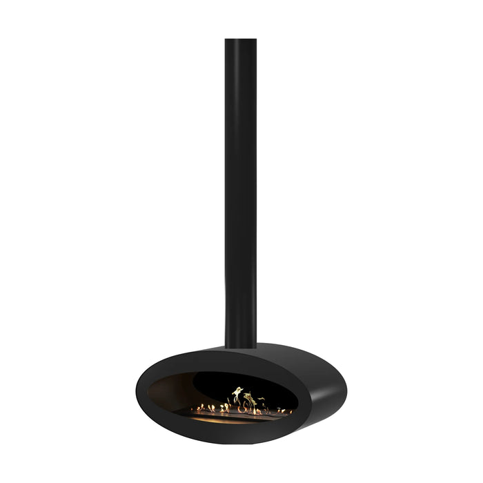 Bioethanol Deckenkamin Haengekamin Decke Kamin Ethanol Deckenmontage TUBE Schwarz 80cm Wild Flame