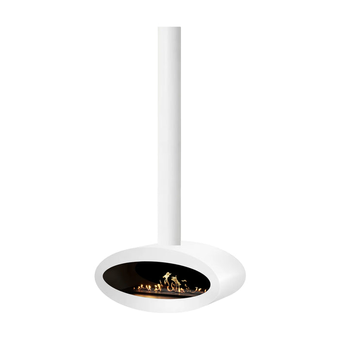 Bioethanol Deckenkamin Haengekamin Decke Kamin Ethanol Deckenmontage TUBE Weiss 80cm Wild Flame