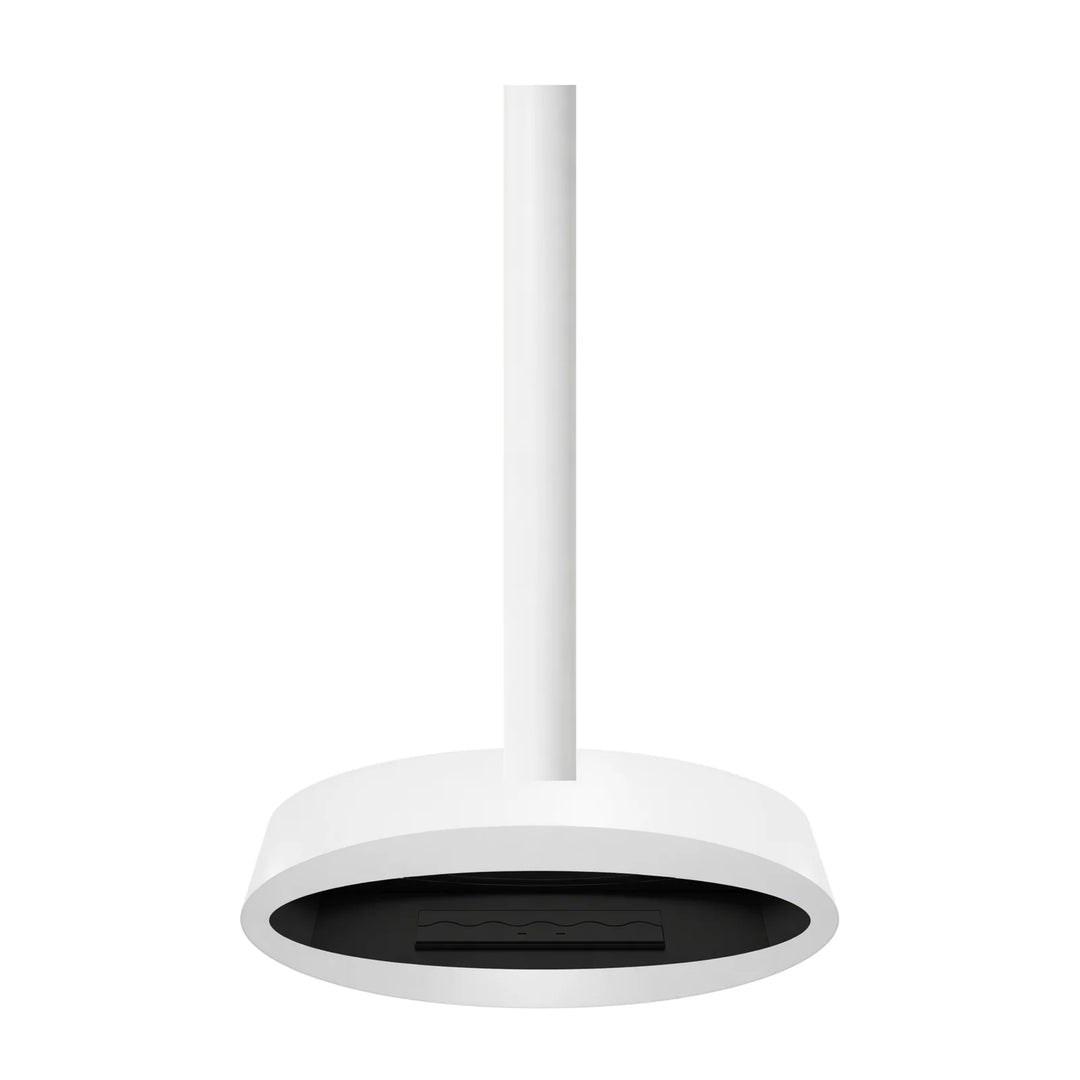 Bioethanol Deckenkamin Haengekamin Ethanol Kamin Decke TUBE XXL 120cm Weiss Wild Flame Deckenmontag Oval Frontal