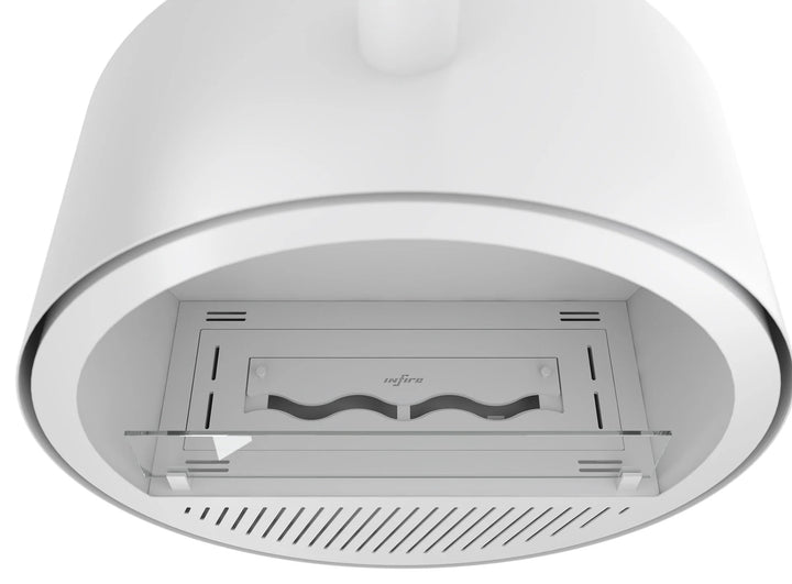 Bioethanol Deckenkamin INCYCLE Slim InFire SlimFire Bio Ethanol Decke Deckenmontage Kamin Ofen Draufsicht Weiss