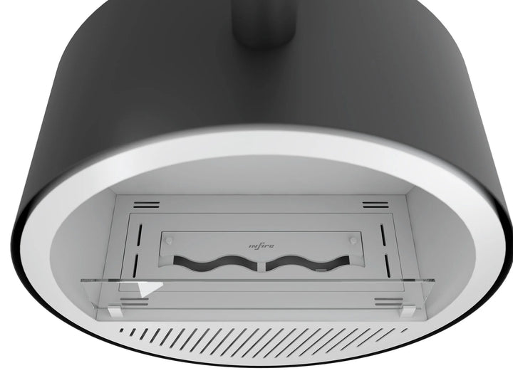 Bioethanol Deckenkamin INCYCLE Slim InFire SlimFire Bio Ethanol Decke Deckenmontage Kamin Ofen Draufsicht Weiss Schwarz