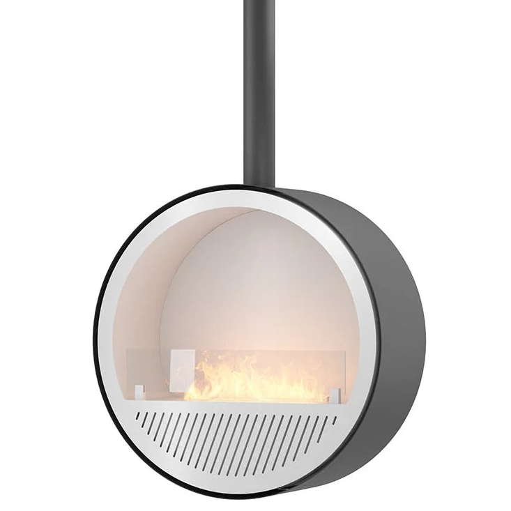 Bioethanol Deckenkamin INCYCLE Slim InFire SlimFire Bio Ethanol Decke Deckenmontage Kamin Ofen Schwarz Weiss hängend