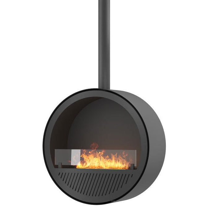 Bioethanol Deckenkamin INCYCLE Slim InFire SlimFire Bio Ethanol Decke Deckenmontage Kamin Ofen Schwarz hängend