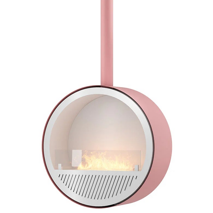 Bioethanol Deckenkamin INCYCLE Slim InFire SlimFire Bio Ethanol Decke Deckenmontage Kamin Ofen Weiss Lachs hängend