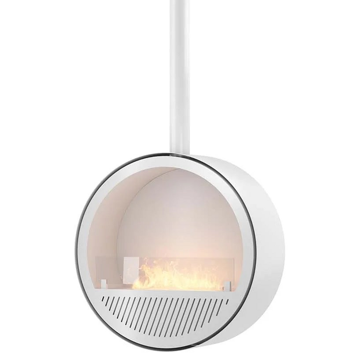 Bioethanol Deckenkamin INCYCLE Slim InFire SlimFire Bio Ethanol Decke Deckenmontage Kamin Ofen Weiss hängend