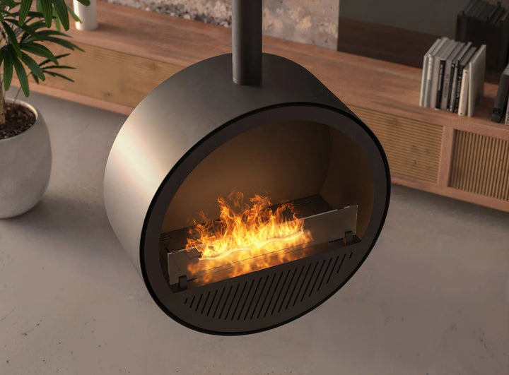 Bioethanol Deckenkamin INCYCLE Slim InFire SlimFire Bio Ethanol Decke Deckenmontage Kamin Wohnzimmer Luxus Nahaufnahme