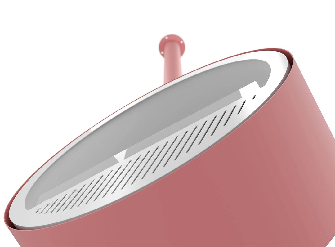 Bioethanol Deckenkamin INCYCLE Slim InFire SlimFire Weiss Lachs Bio Ethanol Decke Deckenmontage Kamin Ofen mit Glas Froschperspektive