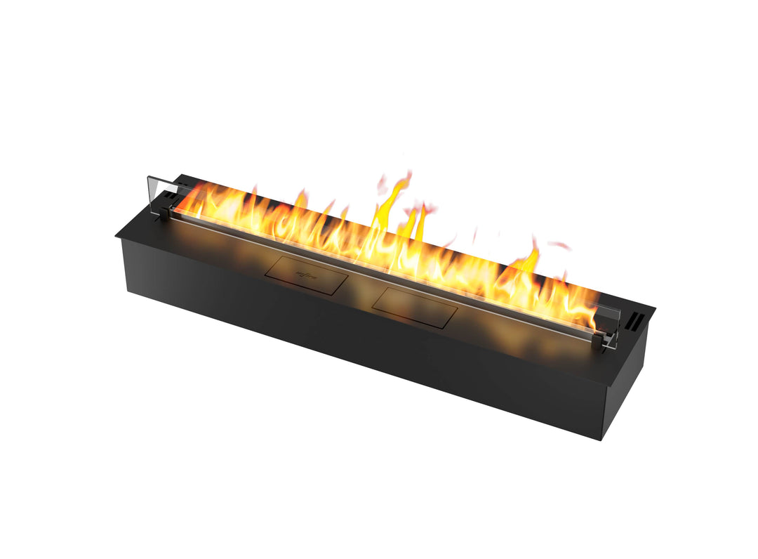 Bioethanol Einbau Brenner Einsatz Kassette ETRONIC 1200 120cm von InFire App Steuerung Pumpe Automatisch SmartFire mit Glas