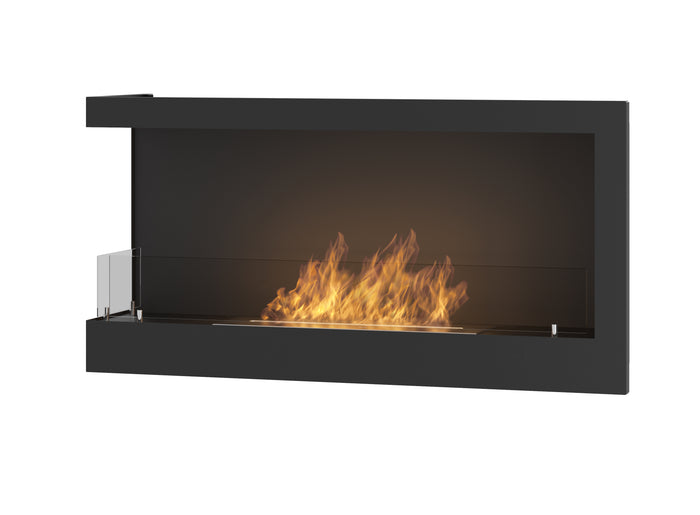 Bioethanol Einbau Eckkamin CORNER L900 SimpleFire InFire Einbaukamin Ecke Links mit Glas