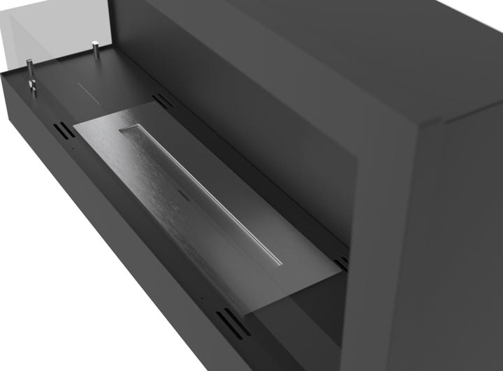 Bioethanol Einbau Eckkamin CORNER L900 SimpleFire InFire Einbaukamin Ecke mit Glas Draufsicht