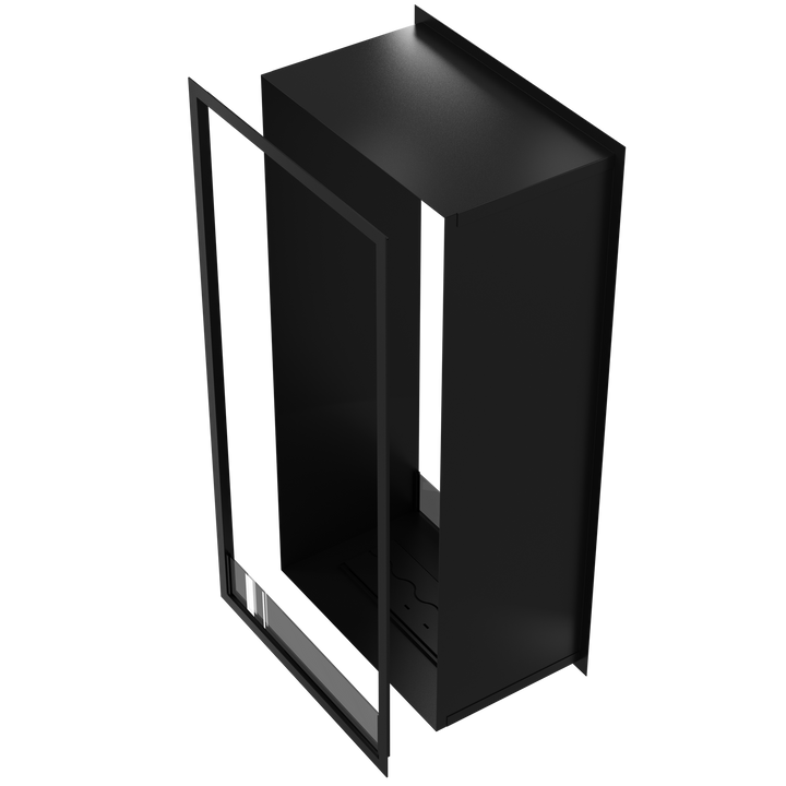 Bioethanol Einbau Tunnelkamin Vertikal FAME 90x200 cm - Seitenansicht