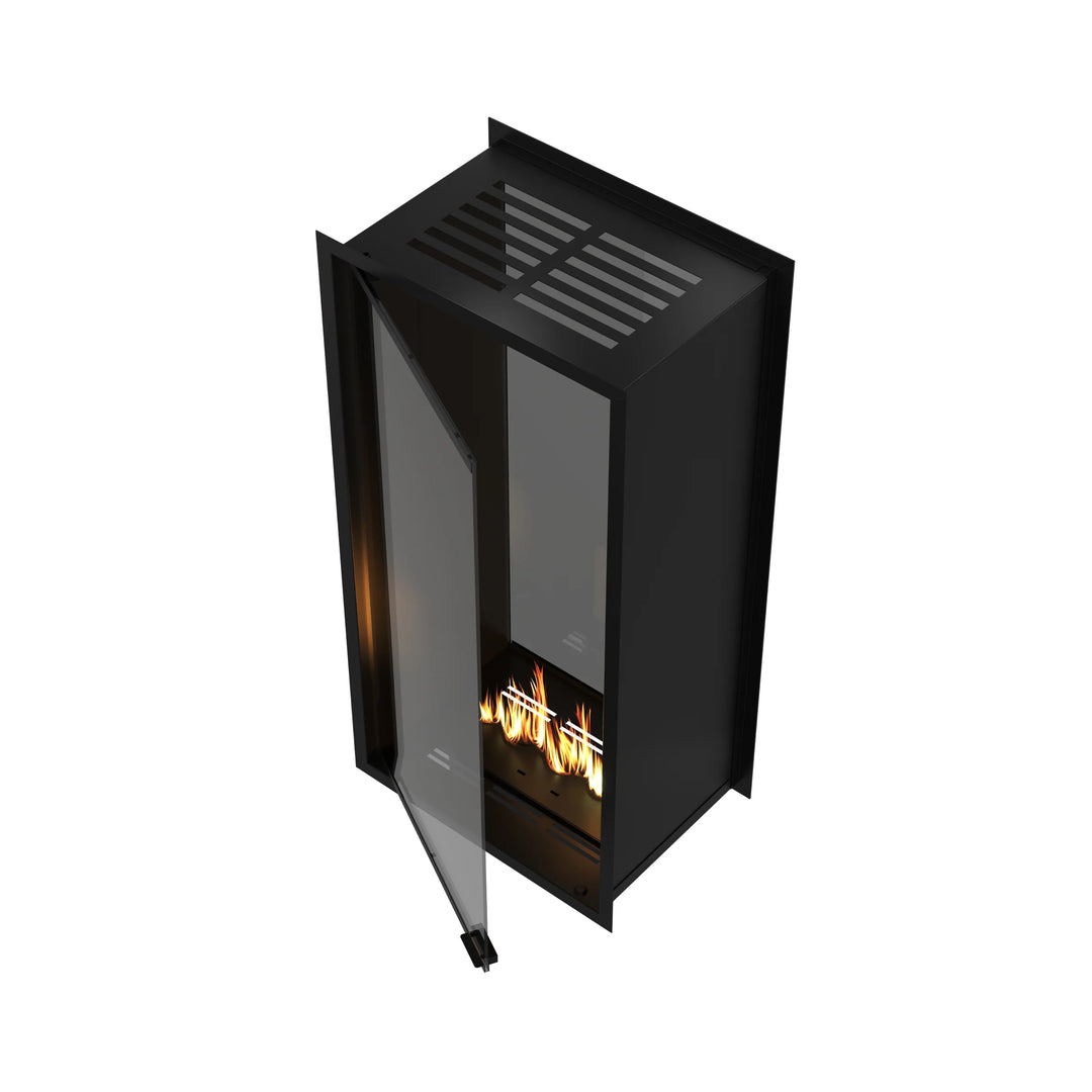 Bioethanol Einbau Tunnelkamin Zweiseitig Raumteiler Vollverglasung FAME Vertikal 60x120cm Ethanol Tunnelofen Glastuer Draufsicht