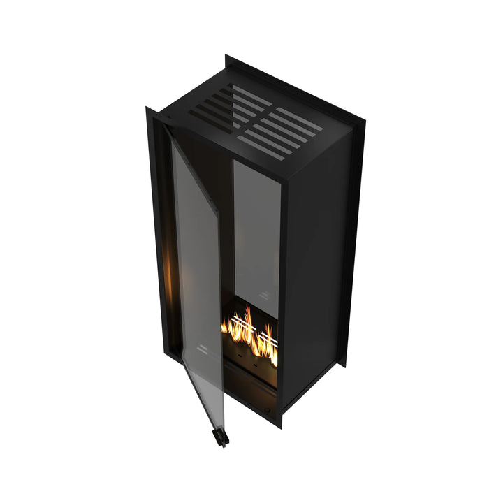 Bioethanol Einbau Tunnelkamin Zweiseitig Raumteiler Vollverglasung FAME Vertikal 60x120cm Ethanol Tunnelofen Glastuer Draufsicht