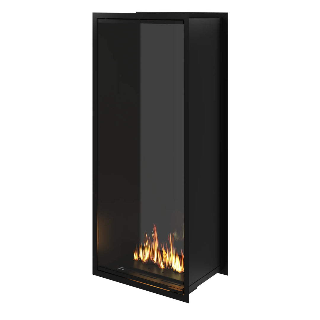 Bioethanol Einbau Tunnelkamin Zweiseitig Raumteiler Vollverglasung FAME Vertikal 60x180cm Ethanol Tunnelofen Glastuer