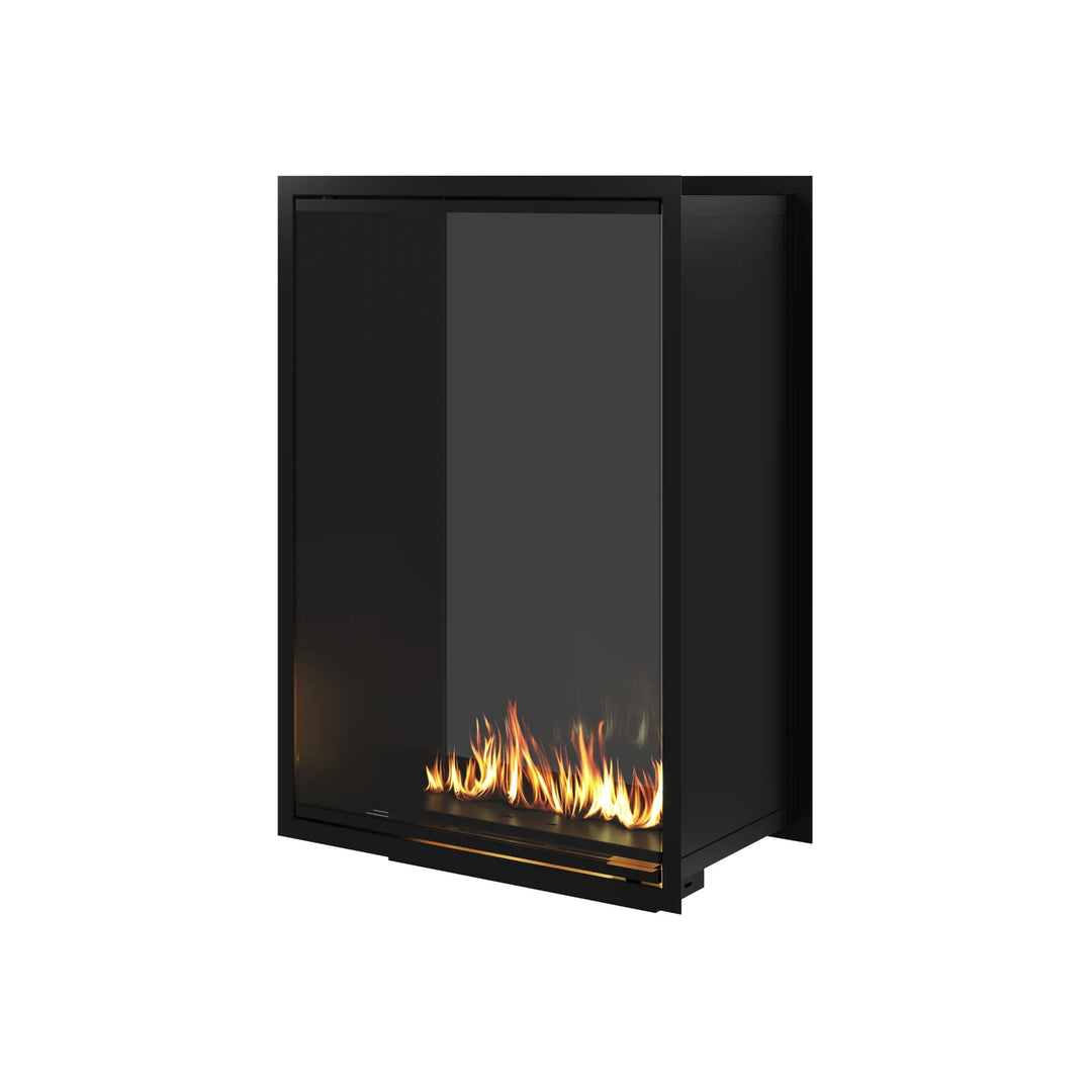 Bioethanol Einbau Tunnelkamin Zweiseitig Raumteiler Vollverglasung FAME Vertikal 70x100cm Ethanol Tunnelofen Glastuer